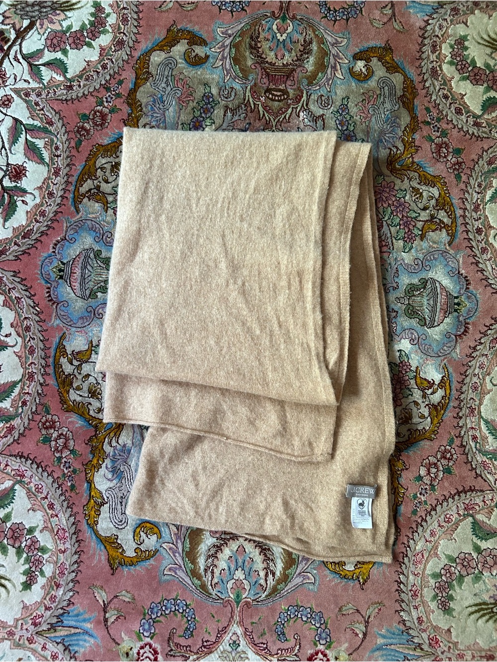J. Crew Oversized 100% Cashmere Wrap in Heather Stone